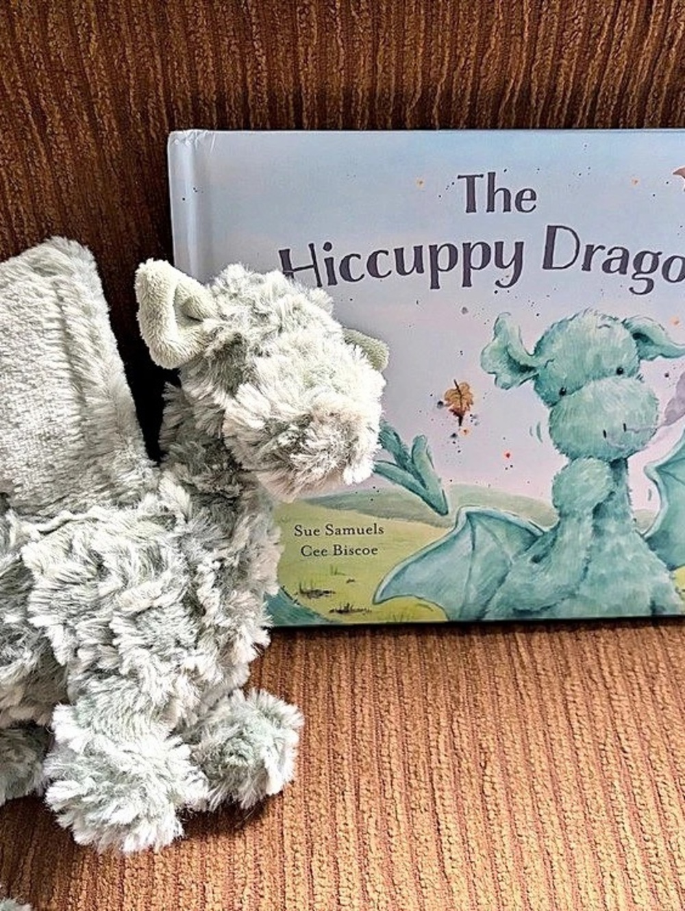 Jellycat Drake Dragon Green & Jellycat Dragon Plush Book Set